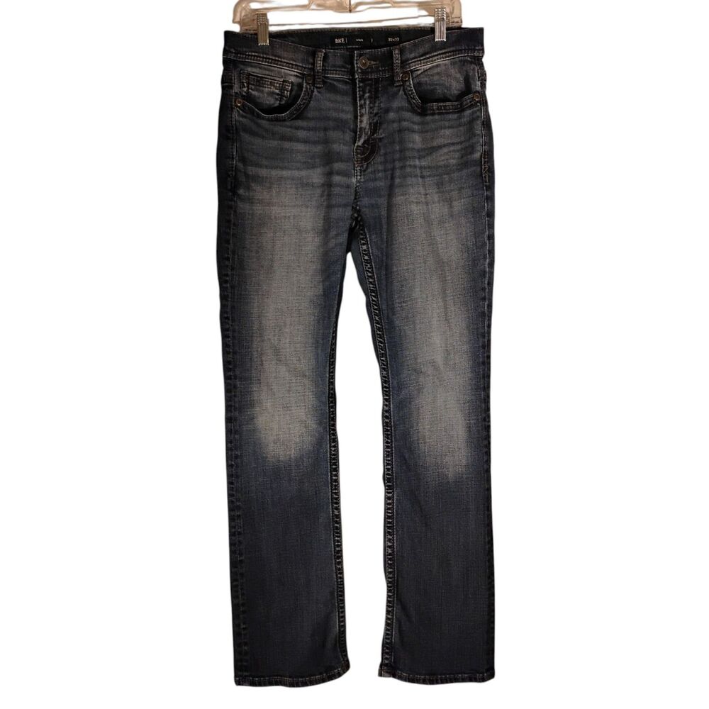 BKE Aiden jeans mens 32x32 blue denim boot cut stretch western dark ABS21453